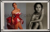 9j083 PIRELLI TIRES linen 16x26 April calendar 1997 sexy model Ines Sastre by Richard Avedon!