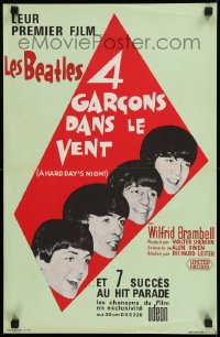 9k172 HARD DAY'S NIGHT French 15x23 1964 The Beatles 1st film, rock & roll classic, different!
