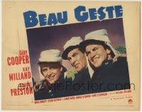 9k114 BEAU GESTE LC 1939 best portrait of Legionnaires Gary Cooper, Ray Milland & Robert Preston!