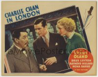 9k117 CHARLIE CHAN IN LONDON LC 1934 young Ray Milland between Warner Oland & Drue Leyton, rare!