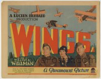 9k123 WINGS TC 1929 William Wellman Best Picture, Clara Bow, different from 1927 TC, ultra rare!