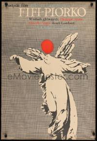 9k224 CIRCUS ANGEL Polish 23x33 1967 Albert Lamorisse, Krzysztof Lenk art of winged statue!