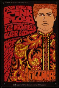 9k281 PINK FLOYD/LEE MICHAELS/CLEAR LIGHT 1st printing 14x21 music poster 1967 Bonnie MacLean art!