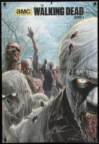 9k252 WALKING DEAD signed limited edition 27x40 Comic-Con poster 2013 by artist Alex Ross, season 4!