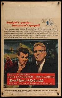 9k158 SWEET SMELL OF SUCCESS WC 1957 Burt Lancaster as Hunsecker, Tony Curtis as Falco, different!