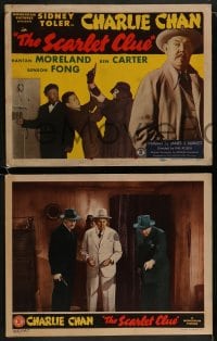 9k111 SCARLET CLUE complete set of 8 LCs 1945 Sidney Toler as Charlie Chan, Benson Fong & Mantan!