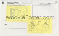 9m085 FAMILY GUY animation drawing 2000s cartoon storyboard pencil drawing of Peter & Lois Griffin!