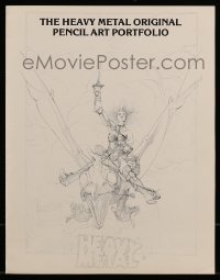 9m020 HEAVY METAL #586/1000 animation drawing portfolio 1981 contains 7 original pencil drawings!