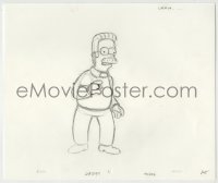 9m100 SIMPSONS animation drawing 2000s cartoon pencil drawing of Ned Flanders standing & saying uhhh!