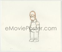 9m101 SIMPSONS animation drawing 2000s cartoon pencil drawing of sad Homer with arms by his side!