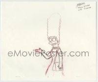 9m097 SIMPSONS animation drawing 2000s cartoon pencil drawing of Marge in gallery moving onto Cubism!
