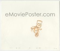 9m098 SIMPSONS animation drawing 2000s cartoon pencil drawing of mischevious Bart sneaking away!