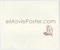 9m096 SIMPSONS animation drawing 2000s cartoon pencil drawing of Maggie eating in high chair!