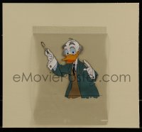 9m071 LUDWIG VON DRAKE animation cel 1960s great image of Donald Duck's scientist uncle, Disney!