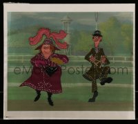 9m072 MARY POPPINS animation cel 1964 two Pearly Band members from one of the cartoon sequences!
