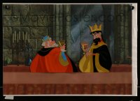 9m077 SLEEPING BEAUTY animation cel 1959 King Stefan & King Hubert, Walt Disney cartoon classic!