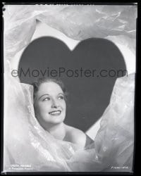 9m506 EVELYN VENABLE 8x10 negative 1930s pretty smiling close up over heart-shaped background!