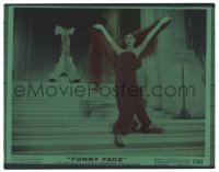 9m540 FUNNY FACE 4x5 negative 1957 c/u of beautiful Audrey Hepburn wearing evening gown on stairs!