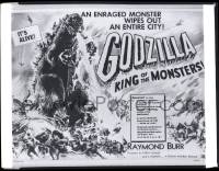 9m508 GODZILLA 8x10 negative 1956 Gojira, classic monster art used on the style A half-sheet!
