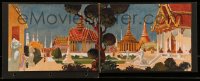 9m030 ANNA & THE KING OF SIAM 9x23 concept art painting 1946 Herbert Ryman art of the outdoor palace set!