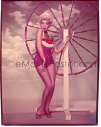 9m202 BARBARA NICHOLS 8x10 transparency 1960s full-length in skimpy outfit lighting firecrackers!