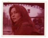 9m338 DEADLY TRAP group of 2 4x5 transparencies 1972 Faye Dunaway close up & running scared!