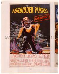 9m582 FORBIDDEN PLANET 8x10 transparency 1990s 1sheet art of Robby the Robot carrying Anne Francis!
