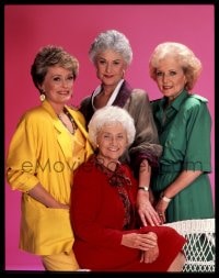 9m340 GOLDEN GIRLS group of 2 4x5 transparencies 1986 Bea Arthur, Betty White, Getty, McClanahan!