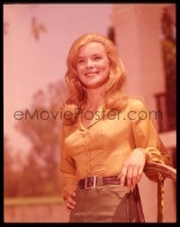 9m291 LINDA EVANS group of 16 4x5 transparencies 1965 pretty publicity poses for The Big Valley!