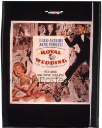 9m610 ROYAL WEDDING 8x10 transparency 1990s great image of Fred Astaire & Jane Powell on the 6sheet!