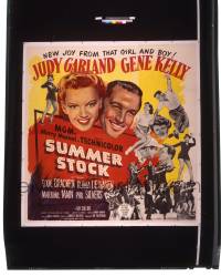 9m620 SUMMER STOCK 8x10 transparency 1990s art of Judy Garland & Gene Kelly on the six-sheet!