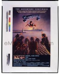 9m621 SUPERMAN II 8x10 transparency 1990s Christopher Reeve vs villains on the one-sheet!