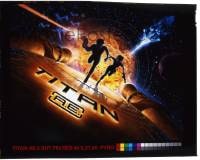 9m194 TITAN A.E. group of 2 8x10 transparencies 2000 Don Bluth sci-fi cartoon, cool poster images!