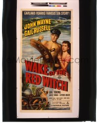 9m630 WAKE OF THE RED WITCH 8x10 transparency 1990s John Wayne & Gail Russell on the R1952 3sheet!