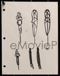 9m053 MIMIC group of 10 concept art drawing 1997 Guillermo del Toro, cool production design sketches!