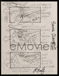 9m123 SANTA CLAUSE 2 group of 3 signed storyboard art 2002 original sketches by Chris Buchinsky!