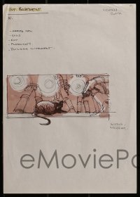 9m126 TOTAL RECALL group of 4 storyboard art 1990 original artwork sketches with production notes!