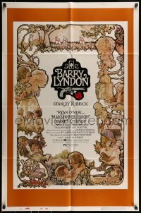 9p075 BARRY LYNDON 1sh 1975 Stanley Kubrick, Ryan O'Neal, great art by Joineau Bourduge!