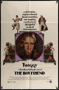 9p126 BOY FRIEND 1sh 1971 Ken Russell, great images of sexy Twiggy, Tommy Tune, dancers!
