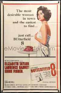 9p146 BUTTERFIELD 8 1sh 1960 call girl Elizabeth Taylor is the most desirable and easiest to find!