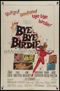 9p149 BYE BYE BIRDIE int'l 1sh 1963 cool artwork of sexy Ann-Margret dancing, Dick Van Dyke!
