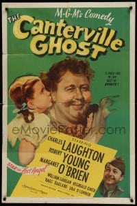 9p155 CANTERVILLE GHOST 1sh 1944 Charles Laughton, Robert Young & Margaret O'Brien!