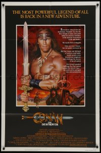 9p203 CONAN THE DESTROYER 1sh 1984 Arnold Schwarzenegger is the most powerful legend of all!
