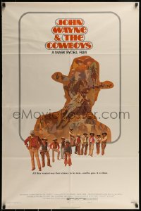 9p210 COWBOYS style B 1sh 1972 big John Wayne gave these young boys their chance to become men!