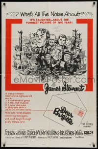 9p232 DEAR BRIGITTE 1sh 1965 Jimmy Stewart, Fabian, Brigitte Bardot, Jack Davis artwork!