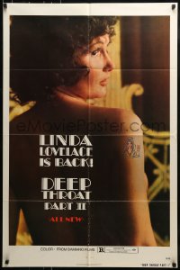 9p238 DEEP THROAT II 1sh 1974 Linda Lovelace is back in Joseph Sarno sequel, Harry Reems!