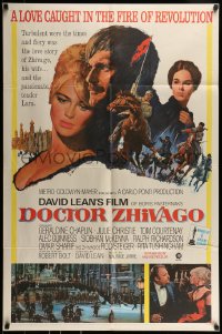 9p260 DOCTOR ZHIVAGO 1sh 1965 Omar Sharif, Julie Christie, David Lean English epic, Terpning art!