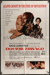 9p263 DOCTOR ZHIVAGO 1sh R1980 Omar Sharif, Julie Christie, David Lean English epic, Terpning art!