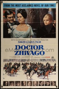 9p264 DOCTOR ZHIVAGO style B 1sh 1965 Omar Sharif, Julie Christie, top cast, Lean English epic!