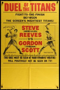 9p273 DUEL OF THE TITANS style B 1sh 1963 Corbucci, Steve Hercules Reeves vs Gordon Tarzan Scott!